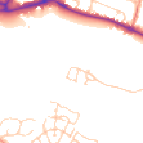 Daytime road noise heatmap for HP11 1EA