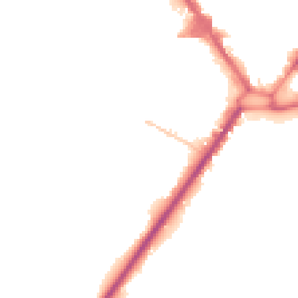 Night-time road noise heatmap for HP11 1FG