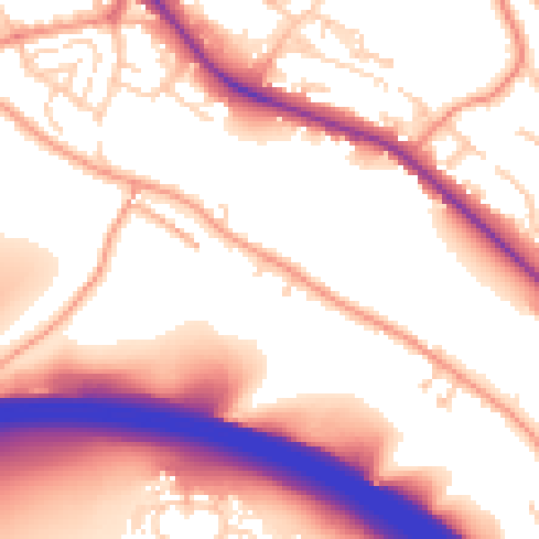 Daytime road noise heatmap for HP11 1JB