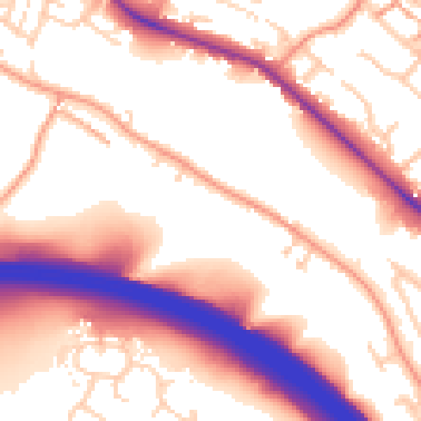Daytime road noise heatmap for HP11 1JG