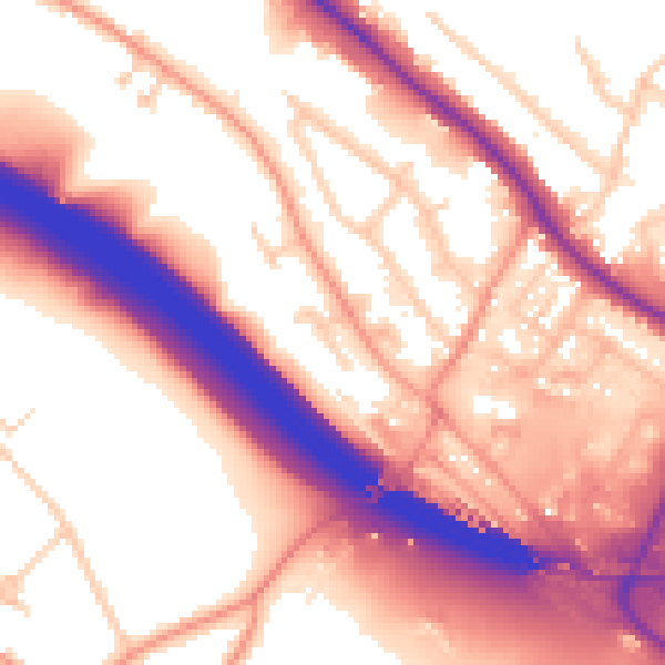 Daytime road noise heatmap for HP11 1JN