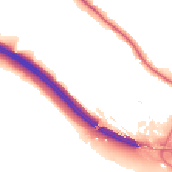Night-time road noise heatmap for HP11 1JN