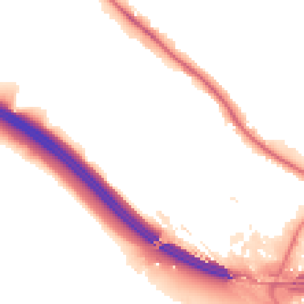 Night-time road noise heatmap for HP11 1JW