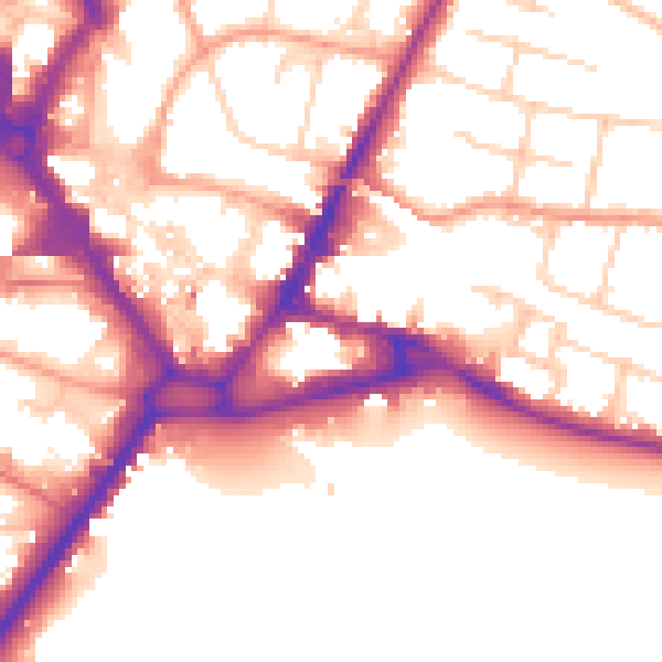 Daytime road noise heatmap for HP11 1LT