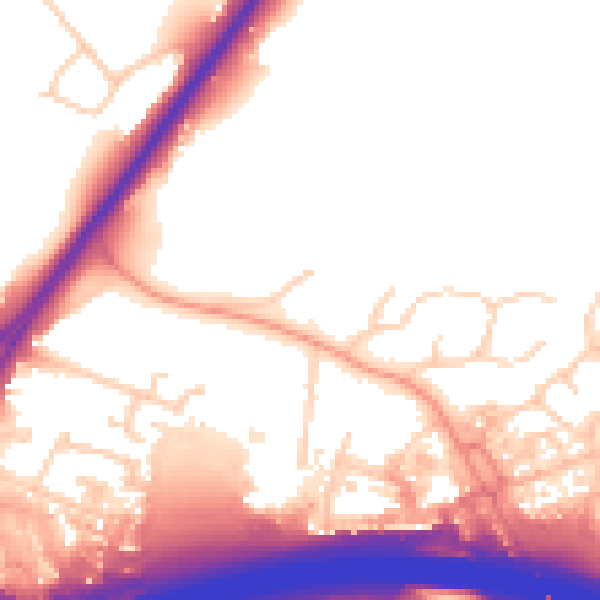 Daytime road noise heatmap for HP11 1PP