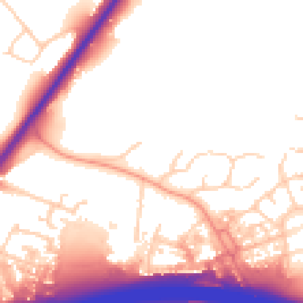 Daytime road noise heatmap for HP11 1PT
