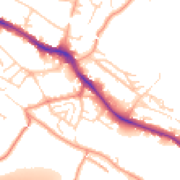 Daytime road noise heatmap for HP11 1RJ