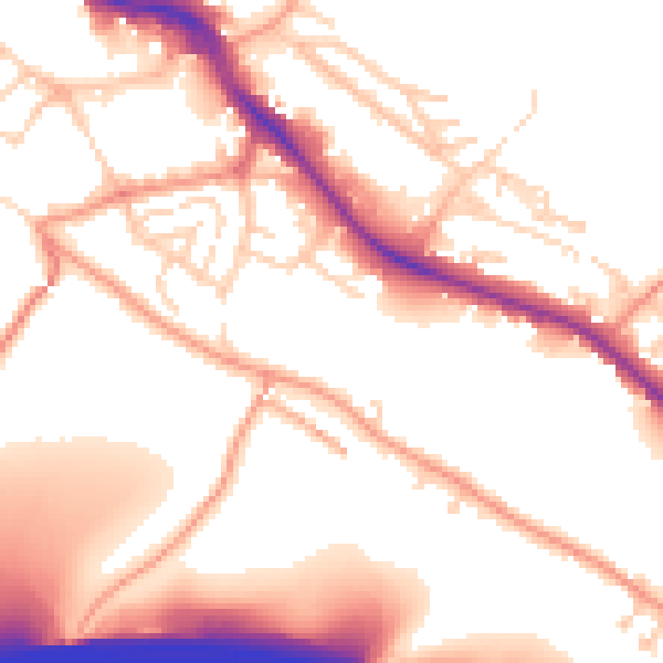 Daytime road noise heatmap for HP11 1ST