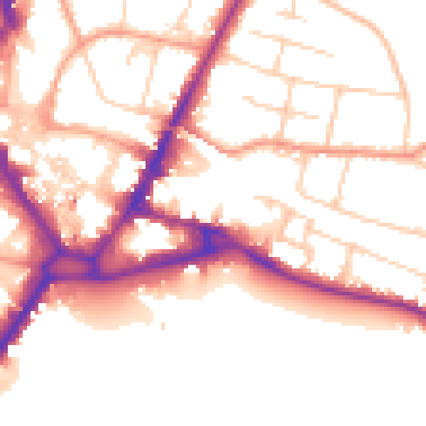 Daytime road noise heatmap for HP11 1WP
