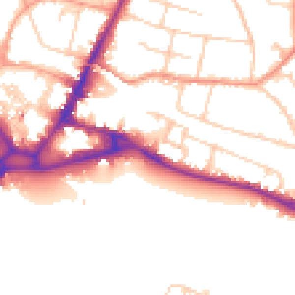 Daytime road noise heatmap for HP11 1XS