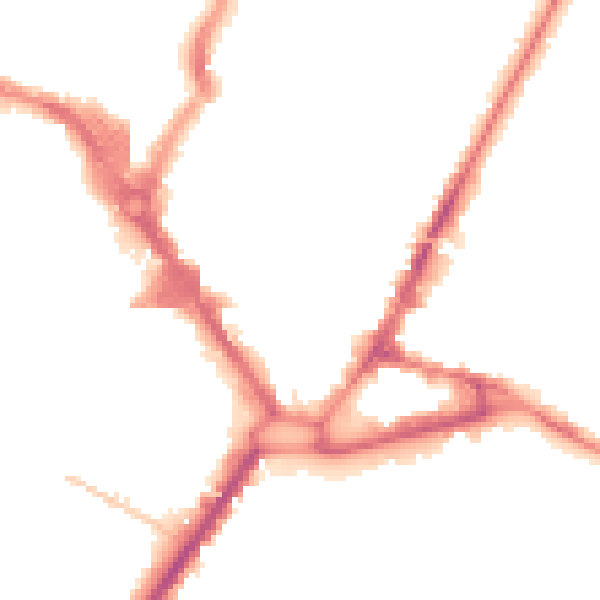 Night-time road noise heatmap for HP11 2AZ