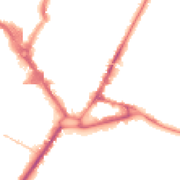 Night-time road noise heatmap for HP11 2BE