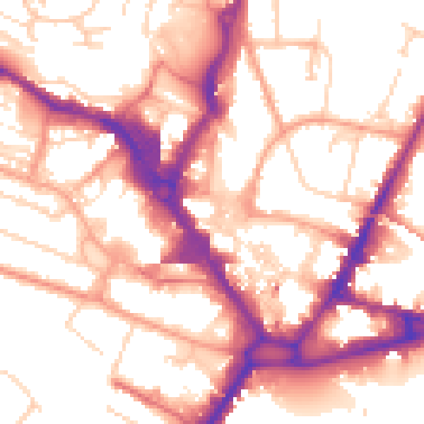 Daytime road noise heatmap for HP11 2DL