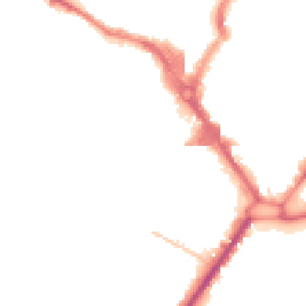 Night-time road noise heatmap for HP11 2FU