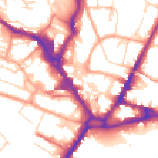Daytime road noise heatmap for HP11 2HL