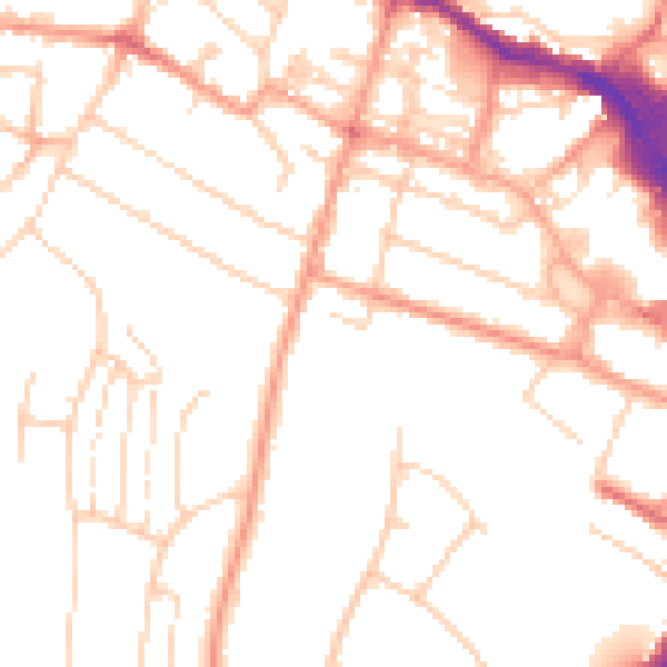Daytime road noise heatmap for HP11 2JH