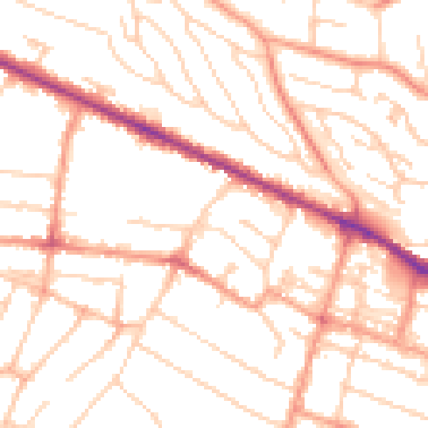 Daytime road noise heatmap for HP11 2NH