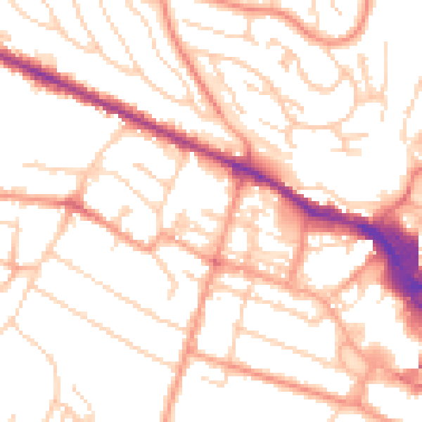 Daytime road noise heatmap for HP11 2RW