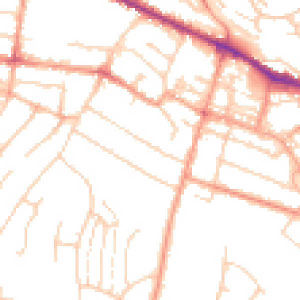Daytime road noise heatmap for HP11 2SH