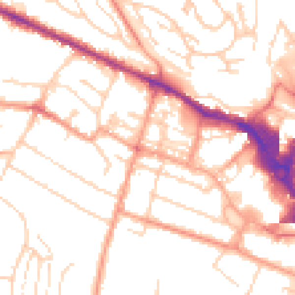 Daytime road noise heatmap for HP11 2TF