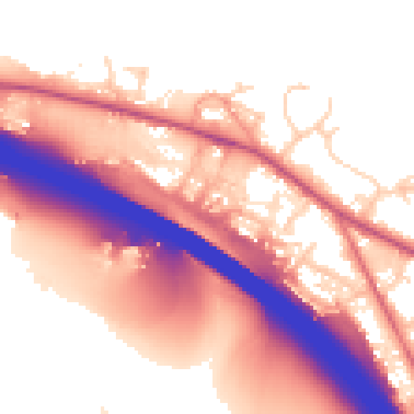 Daytime road noise heatmap for HP14 3PZ