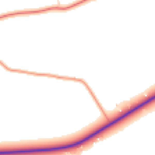 Daytime road noise heatmap for HP18 0AA