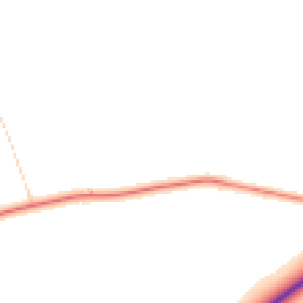 Daytime road noise heatmap for HP18 0AD