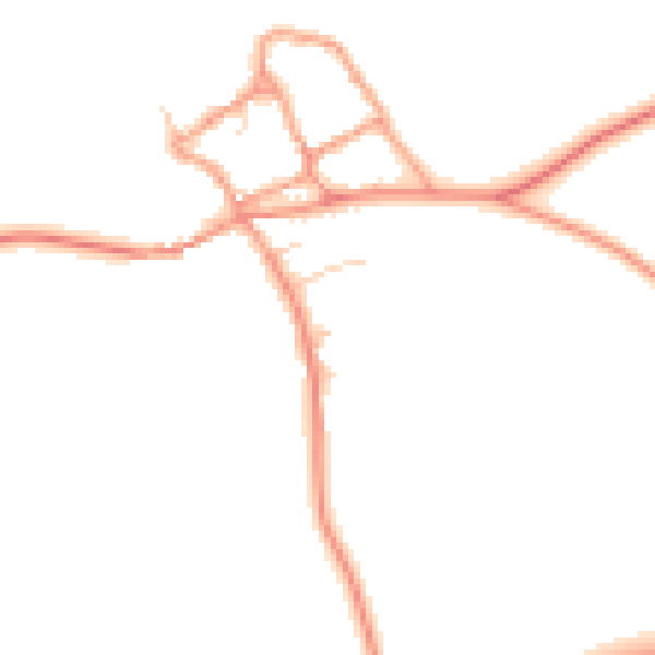 Daytime road noise heatmap for HP18 0AH