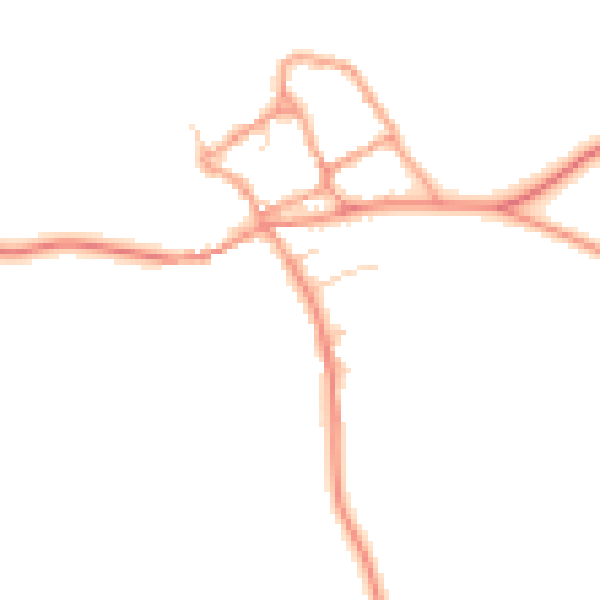 Daytime road noise heatmap for HP18 0AQ