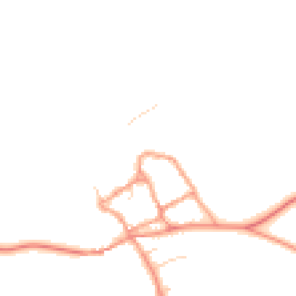 Daytime road noise heatmap for HP18 0AU