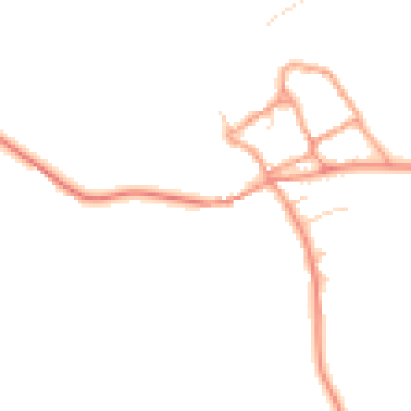 Daytime road noise heatmap for HP18 0AW
