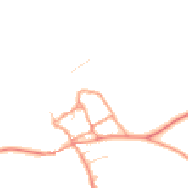 Daytime road noise heatmap for HP18 0AX