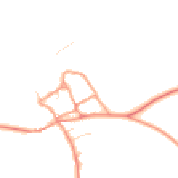 Daytime road noise heatmap for HP18 0AY