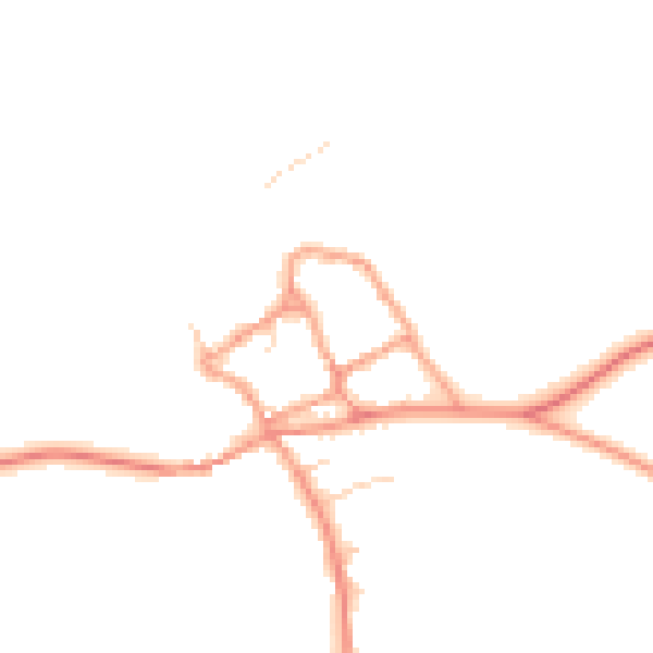 Daytime road noise heatmap for HP18 0BA