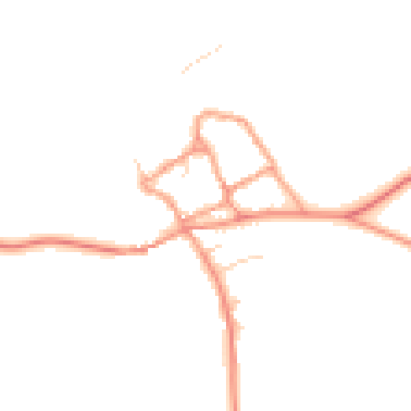 Daytime road noise heatmap for HP18 0BB