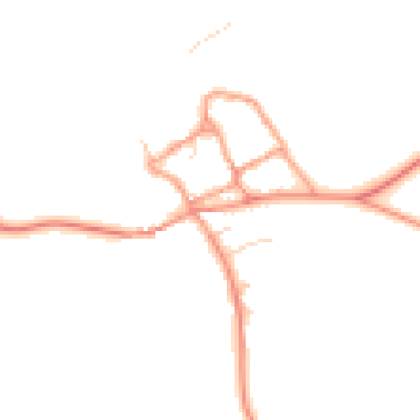 Daytime road noise heatmap for HP18 0BD