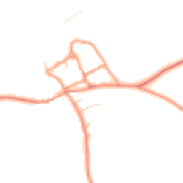 Daytime road noise heatmap for HP18 0BE