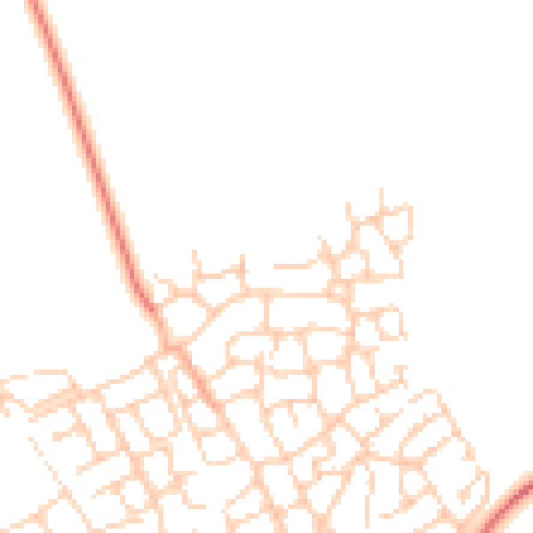 Daytime road noise heatmap for HP18 0BF