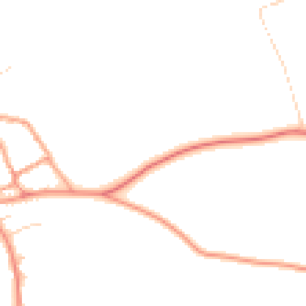 Daytime road noise heatmap for HP18 0BG