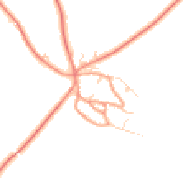 Daytime road noise heatmap for HP18 0BJ
