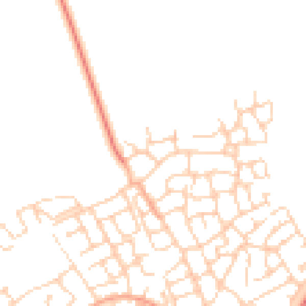 Daytime road noise heatmap for HP18 0BN