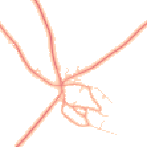 Daytime road noise heatmap for HP18 0BS