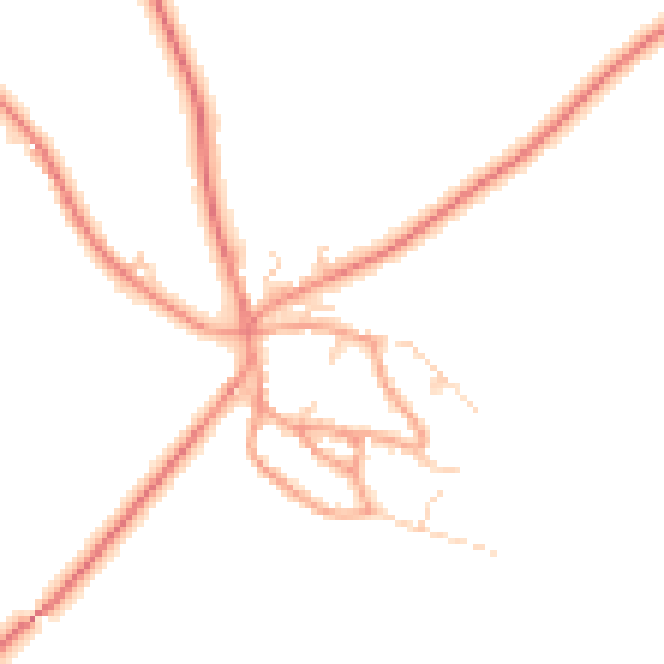 Daytime road noise heatmap for HP18 0BT