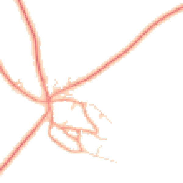 Daytime road noise heatmap for HP18 0BW