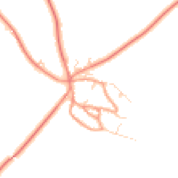 Daytime road noise heatmap for HP18 0BX