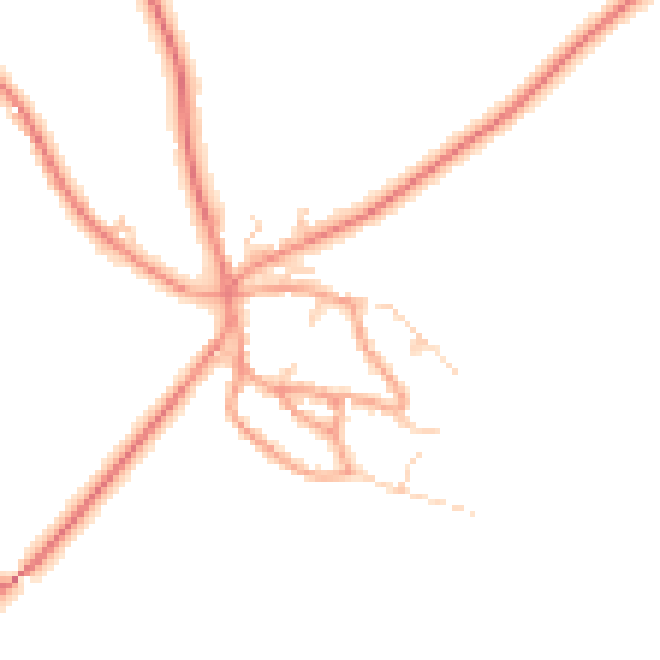 Daytime road noise heatmap for HP18 0BY