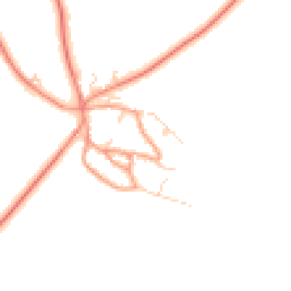 Daytime road noise heatmap for HP18 0DA