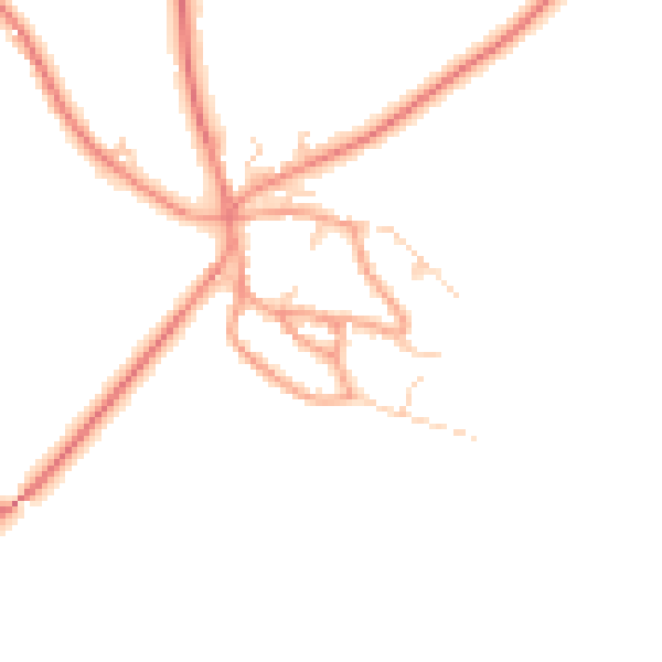 Daytime road noise heatmap for HP18 0DD