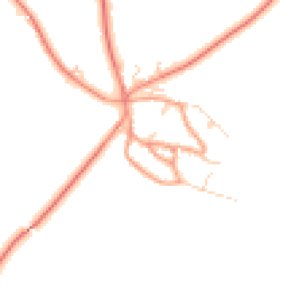 Daytime road noise heatmap for HP18 0DE