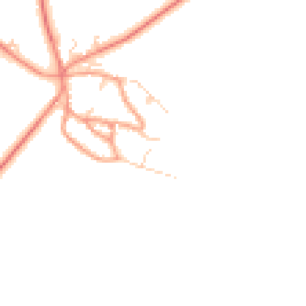 Daytime road noise heatmap for HP18 0DF